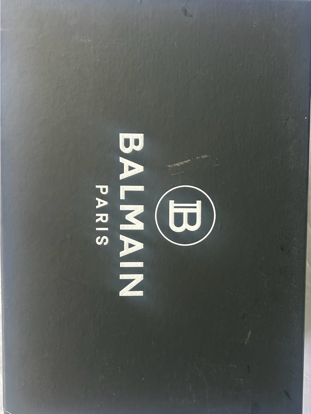Balmain Black Box with White Logo 13Lx9Wx5H